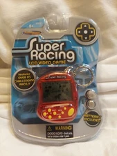 Vintage Techno Source Super Racing LCD Key Chain Video Game New