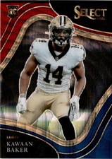 2021 Panini Select #400 Kawaan Baker Tri-Color Prizm #/75 New Orleans Saints
