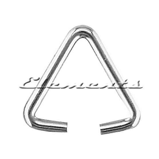 925 Sterling Silver Medium mm Triangular Pendant Wire Bail Jump