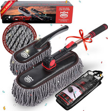 Car Duster Exterior Scratch Free with Extendable Handle,Wax Cotton Hair Car Brus