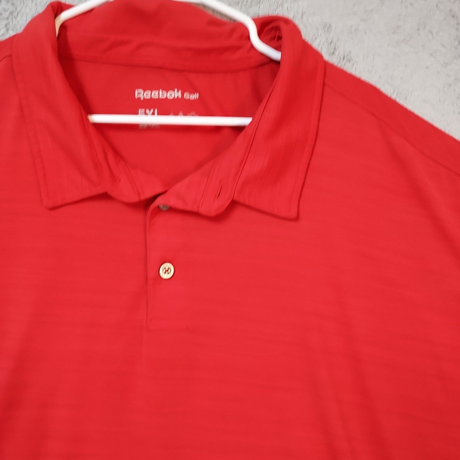 Reebok Polo Shirt Mens 5XL Red Performance Golf Tennis Casual Polyester thumbnail 2