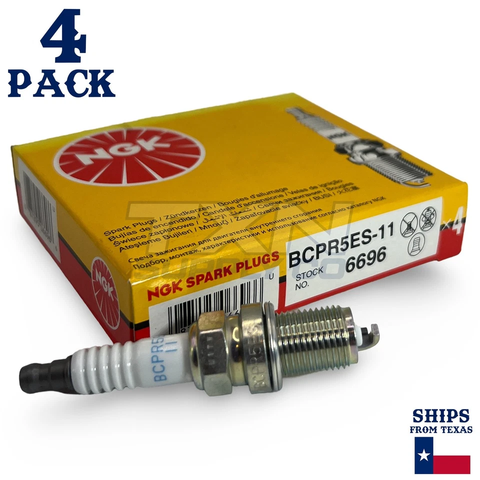 Paquete de 4 bujías estándar NGK 1988-1989 para Toyota MR2 1,6 L L4 Foto 2 de 3