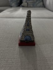 Limoges Style Eifel Tower Hinged Trinket Box-...