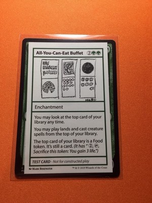 MTG Magic The Gathering All-You-Can-Eat Buffet Playtest Test Card Enchantment 