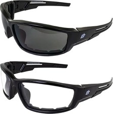 Pares De Gafas Anteojos Lentes Para Motocicleta Moto Sol Dia Y Noche Negro NUEVO