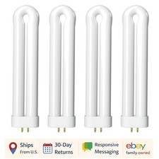 Bug Zapper Replacement Light Bulb, 15W, 4-Pin Base, U-Shaped, 4 Pack
