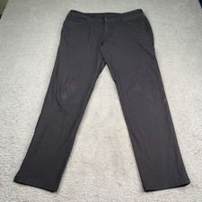 Lululemon ABC Pants Mens 34x29 Black Slim Fit Warpstreme stretch Chino lm5ad9s