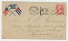 Mr Fancy Cancel SPANISH AMERICAN WAR US C-BA FLAG EAGLE CHICAGO SYRACUSE NY '98