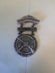 Vintage N R A Junior Division Marksman Metal