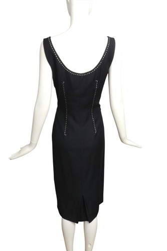 CHRISTIAN DIOR- 2000 2pc Navy Dress Ensemble, Size 6 - Picture 4 of 8