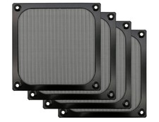 120mm Computer Fan Filter Grills with Screws, Ultra Fine Aluminum Mesh, Black...