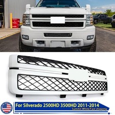 Summit White Trim Grille Assembly For 2011-2014 Chevy Silverado 2500 Hd 3500hd