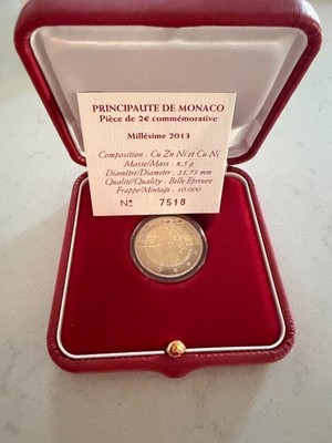 2013 Monaco 2 euro Commemorative 20 years ONU Membership Proof with Box