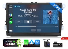 Android 14 4+64 9" für VW Polo Autoradio Apple CarPlay Navi Car Stereo Plug&Play