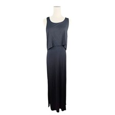 Mossimo Women's Sleeveless Layered Overlay Maxi Dress in Black Sz. M