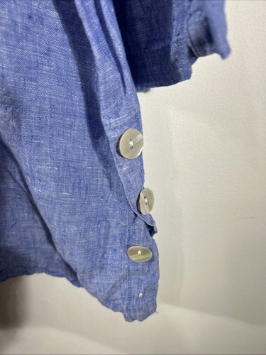 Tahari Linen Tunic Top Size: 2X Blue Lagenlook - Picture 7 of 7