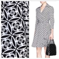 Diane Von Furstenberg Jadrian Floral Wrap Pleated Dress