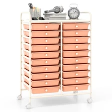 20 Drawers Rolling Storage Cart Art Craft Organizer on Wheels Multipurpose