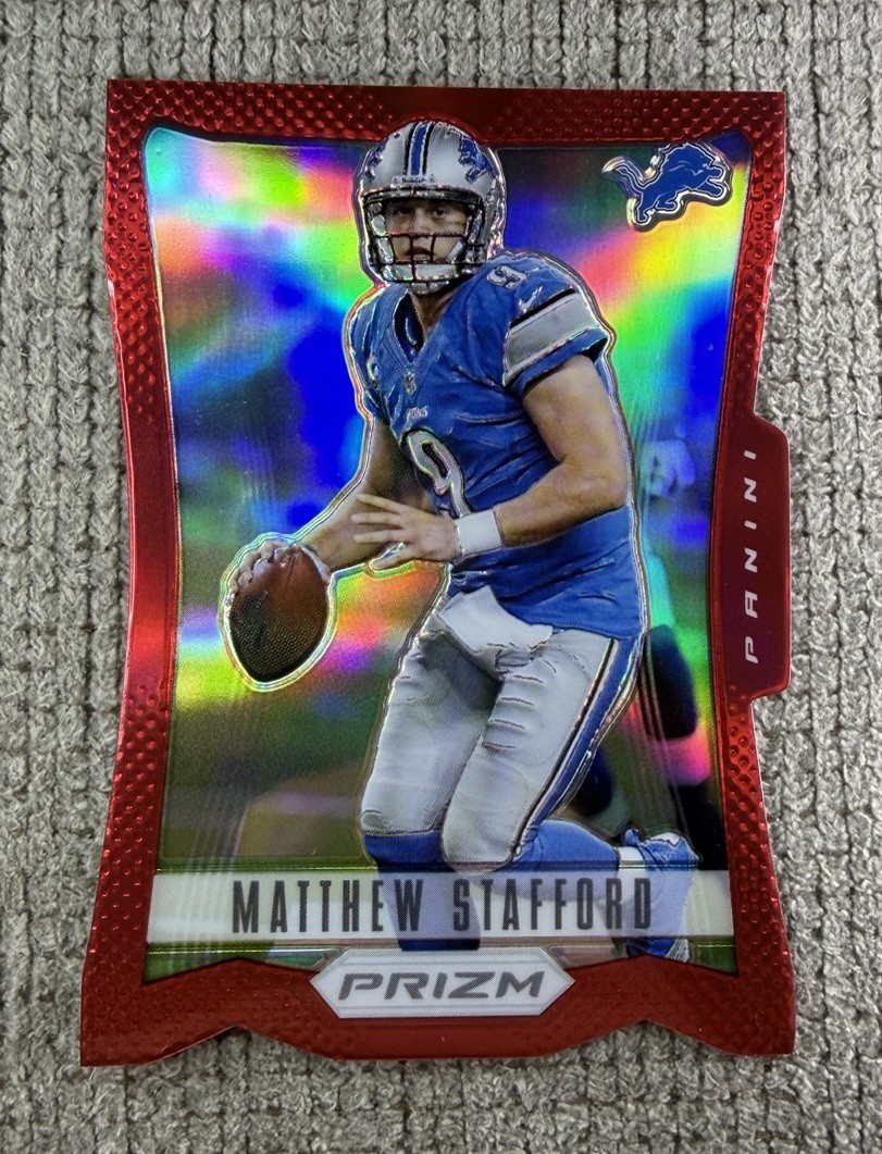 2012 Panini Prizm Football Red Diecut Prizm #67 Matthew Stafford