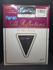 Hanes Silk Reflections Pantyhose Size EF Style 717, Barely Black Control Top