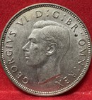 1941 Great Britain United Kingdom King George VI SILVER 2 SHILLING Coin AU — photo 2