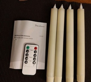 LED Stabkerzen HSE (Flambiance) 4Stk. mattweiss mit Fernbedienung