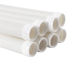 8pc Swimming Pool Vacuum Cleaner Hose Set, 40" Flexible Sections, 1.5" Cuff Ends