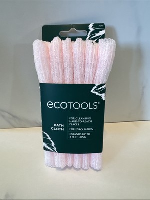 Ecotools Exfoliating Bath Cloth Pink 1 Cloth Expands Up To 3 Ft Bath Body Care