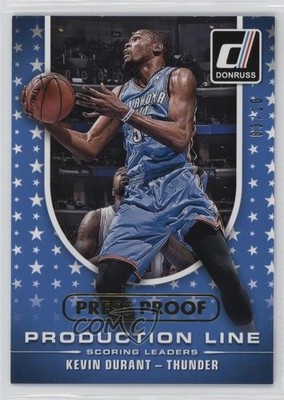 2014 Donruss Production Line Scoring Press Proof Gold 3/10 Kevin Durant #1 4f5