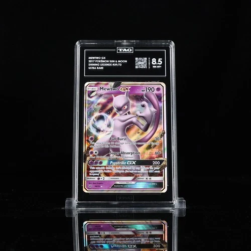 Pokemon Mewtwo GX 2017 #039/073 Ultra Rare Shining Legends TAG 8.5