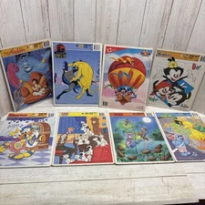 Disney Golden Frame Tray Puzzle Vintage Mixed Lot Of 8 Batman Disney