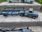 Vintage Tonka Pressed Steel Transporter Truck Blue Marine Service