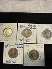 A lot of 5 - 90% Silver Washington Quarters – 1934,1936x2,1937,1939 Junk Keep -