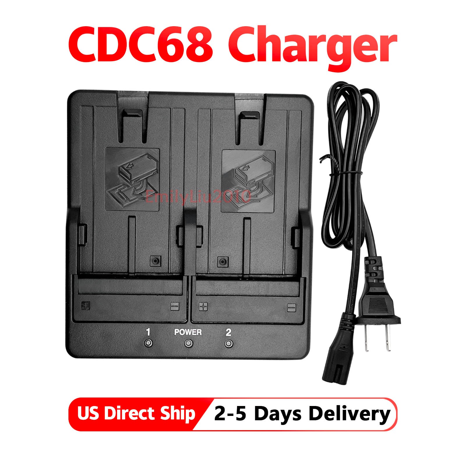 CDC68 Dual Charger For Sokkia BDC46 BDC46A BDC46B BDC58 BDC70 Battery