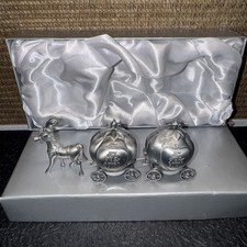 Horse  Carriage Design Nickel Tone My First Tooth  My First Curl Set