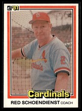 1981 Donruss #431 - Red Schoendienst