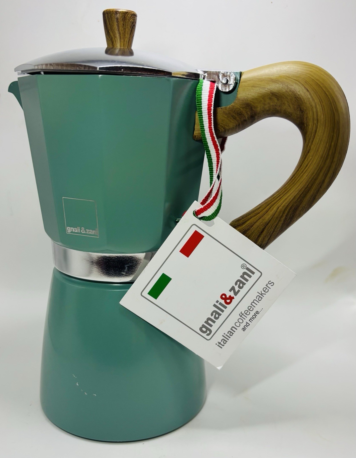 Italian Teal Coffee Maker Moka Pot