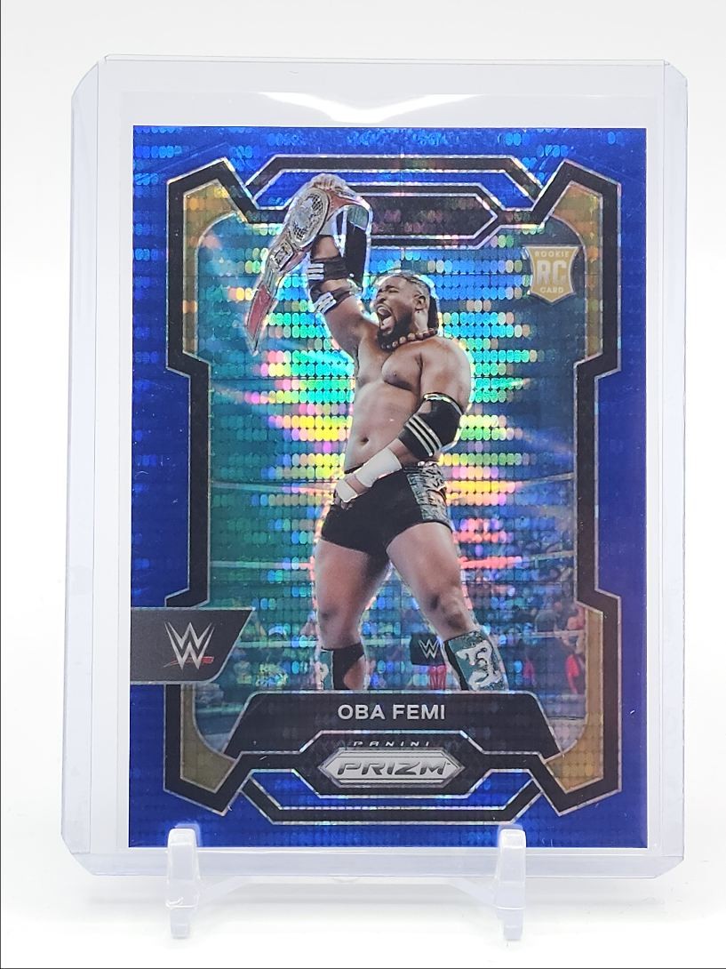 OBA FEMI 2024 PANINI PRIZM WWE ROOKIE NXT BLUE PULSAR RC /75 Q6438