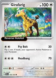 Girafarig 154/193 Paldea Evolved Reverse Holo Common