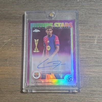 Topps Chrome UCC 2024/25 Lamine Yamal FSA-LY Auto 19/75 JERSEY NUMBER