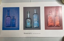 Lens and Lens "Serenity" Gin Bottles Unframed Rolled 24" x 12" Art Print Poster