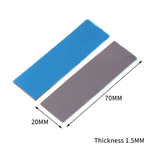 2Pcs 15W M.2 Thermal Pad Conductive Pad Sheet 0.5/1.0/1.5MM Silicon Thermal P FD - Afbeelding 12 van 15