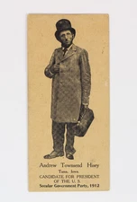 1912 Andrew Townsend Hisey Secular Government Party Tama Iowa Hopeful Card