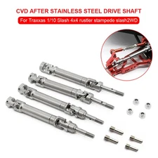 Steel Front& Rear CVD Drive Shaft For 1/10 Traxxas Slash 2WD 4X4 Rustler RC Car