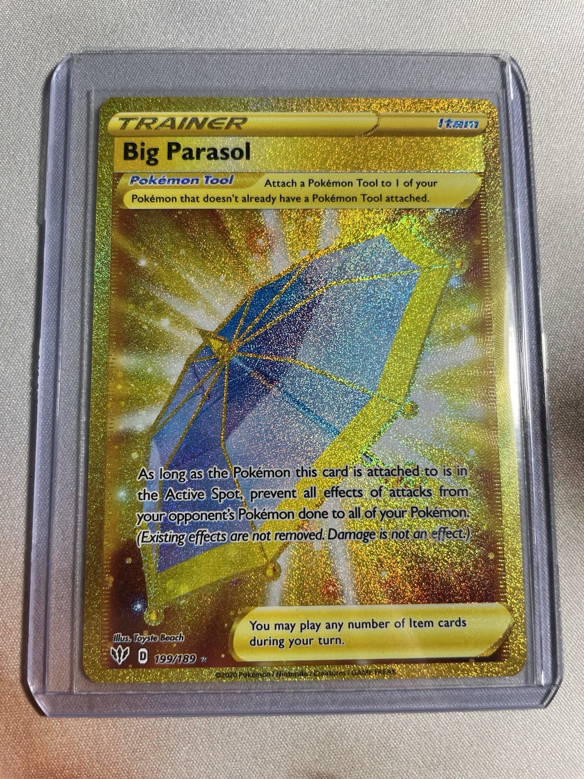 Pokémon Card Big Parasol 199/189 Darkness Ablaze - Near Mint NM