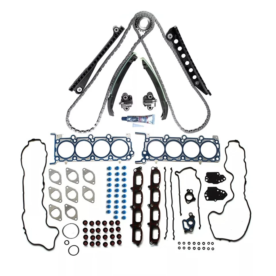 Timing Chain Kit Head Gasket Set For 2004 2005 2006 Ford F-150 F-350 5.4L Foto 2 de 4