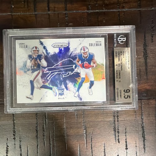 Josh Allen / Keon Coleman #8 2024 Panini Prizm Color Blast Dual card