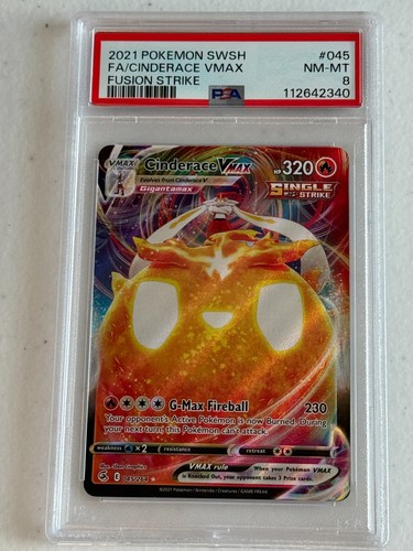 Cinderace VMAX graded PSA 8 for sale on eBay