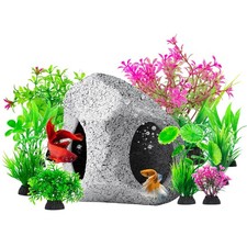 10Pcs Aquarium Hideaway Rock Cave Fish Tank Decorations quarium,Betta Toys Hideo