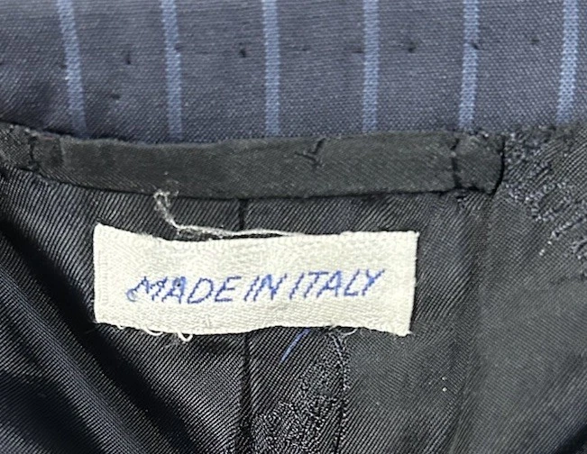 Blazer Traje Chaqueta Brioni Battaglia Super 180’s Lana Azul Rayas Italia 44 R Leer Foto 3 de 4